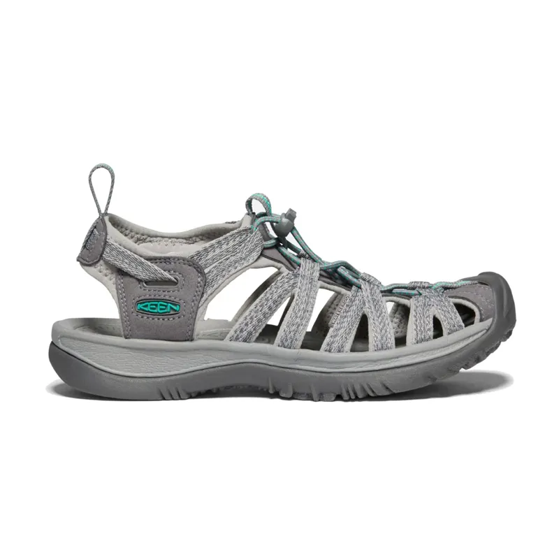 Keen Women's Whisper Sandals in Medium Grey/Peacock Green
